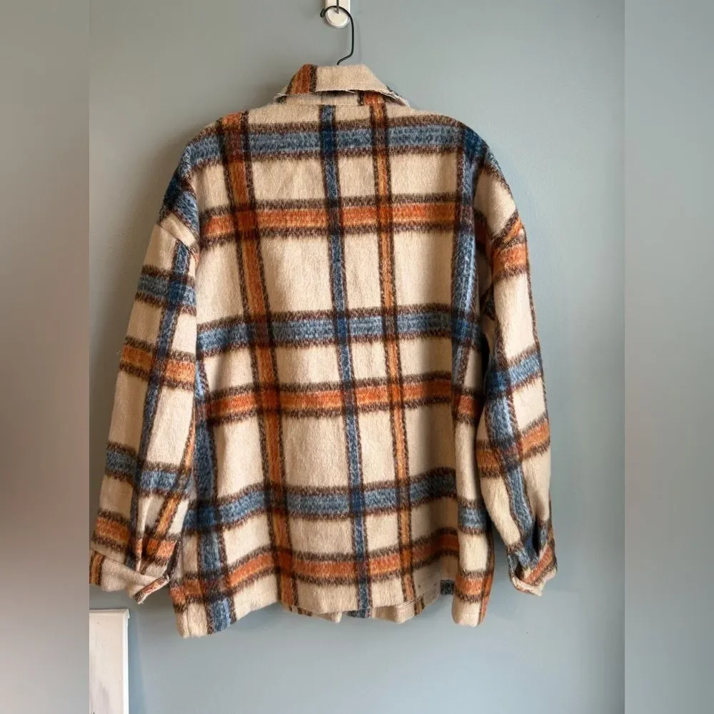 Plaid Wool-Blend Jacket- NWOT